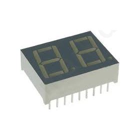 Display LED double 7-segment 14mm red 0.9-2.2mcd anode 0.56