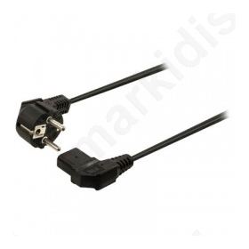 VLEP 10020B 2.00, Power cable Schuko angled male - IEC-320-C13 angled 2.00 m black