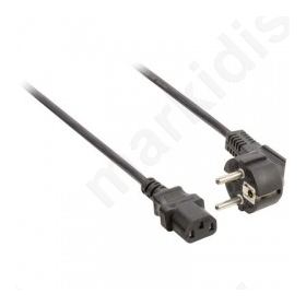 VLEP 10000B 3,00, Power cable Schuko angled male - IEC-320-C13 3.00 m black.