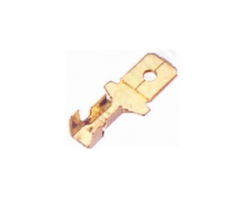 Terminal Flat 6.3mm 1-2.5mm 2 Gold Plated Male