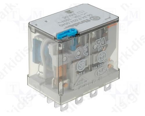 Relay: electromagnetic; 4PDT; Ucoil:24VDC; 12A/250VAC; 12A/30VDC