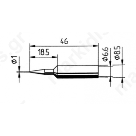 ERSA-832BDLF Tip; conical; 1mm ROHS