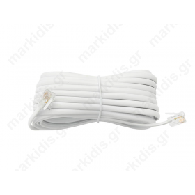 CABLE TELEPHONE PLUG WHITE 6M BLISTER