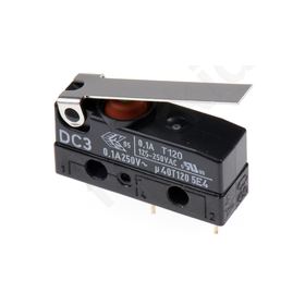 SPDT-NO/NC Hinge Lever Microswitch, 0.1 A V ac 250
