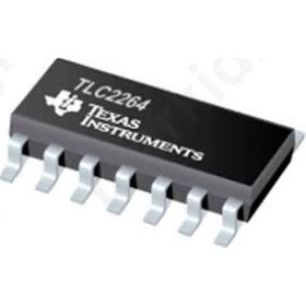 I.C TLC2264CD Quad Op Amp, 0.71MHz, 5  15 V CMOS, Rail-Rail 0.55V/΅s, 14-pin SOIC