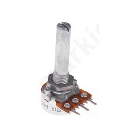 Potentiometer RK163 Series with a 6 mm Dia. Shaft 10k Ω ±20% 0.05W, Logarithmic