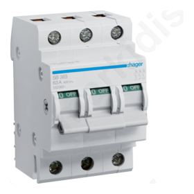 Hager 3 Module TP Switch Disconnector Isolator 63A