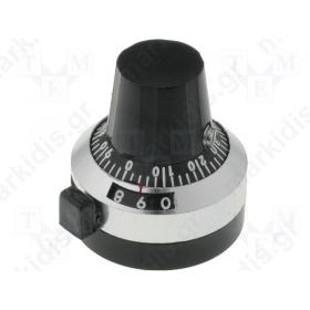 Precise knob with counting dial Shaft d:6.35mm 22x24mm