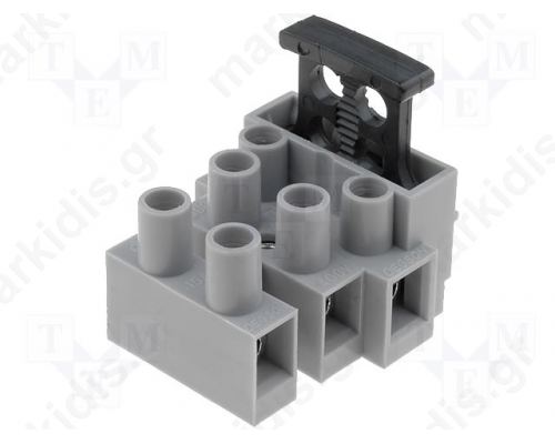 Terminal block; ways:3; screw terminal; 1x fuse; 0.5X2.5mm2; 6.3A