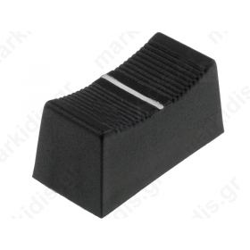 CS1/4-BLK Knob: slider; Colour: black; 23x11x11mm; Mat: plastic