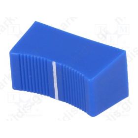 CS1/4A-BLU, Knob: slider; Colour: blue; 23x11x11mm; Mat: plastic; Pointer: