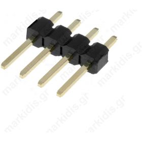 ZL201-04G, Pin header; pin strips; male; PIN:4; straight; 2.54mm; THT; 1x4