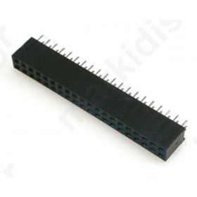 Socket; pin strips; female; PIN:40; straight; 2.54mm; THT; 2x20