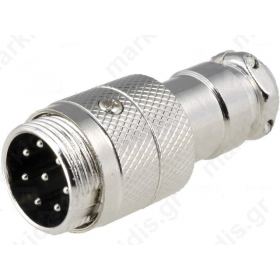 MIC348 Plug; microphone; male; PIN:8; for cable; straight