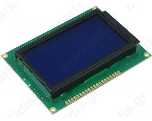 RG12864A-BIW-V, Display: LCD; graphical; STN Negative; 128x64; blue; LED; PIN:2