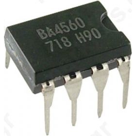 I.C BA4560,Operational amplifier 2MHz  36VDC Channels:2; DIP8