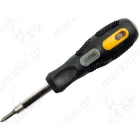 Set: screwdriver bits, screwdriver handle; Pcs:4; 4pcs