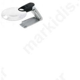 NB-HLUP-2-4B - Desk magnifier; Mag: x2?x4; Lens diam:90mm; Illumin: LED