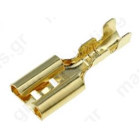 Terminal Flat 4.7mm 0.5-1mm 2 gold Plated Female