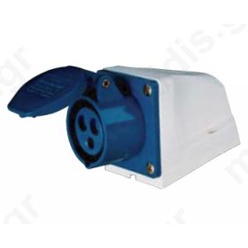 CONNECTOR FEMALE INDUSTRIAL WALL 3pole 16A