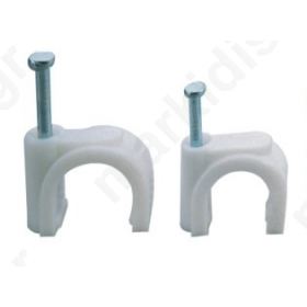 CABLE CLIPS  ROUND CABLE 7MM (100pcs)