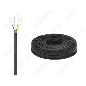 Flat telephone cord Black-Number of cores 4