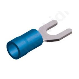 Fork terminal; M4; O:4.3mm; 1.5-2.5mm2; crimped; for cable; blue