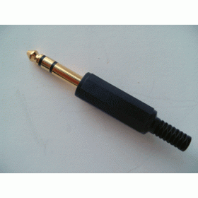 PLUG AUDIO male STEREO 1/4 Gold plated.