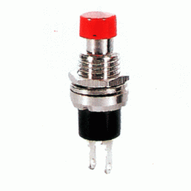 PUSH BUTTON MINI ON-(OFF) Φ7ΜΜ 1A/250V RED