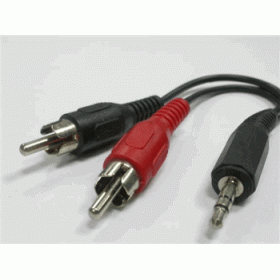 CABLE WITH PLUG 3.5MM ST IN 2RCA male BLIS