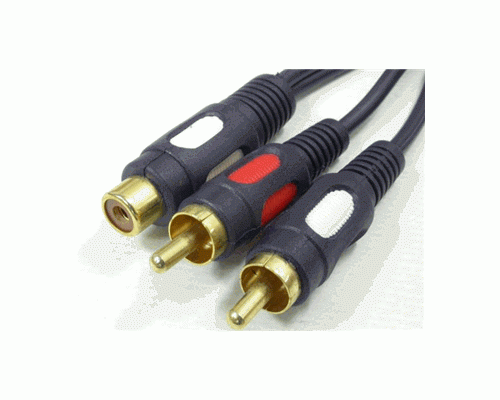 A/V CABLE RCA FEMALE TO 2RCA MALE