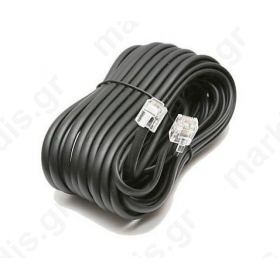 Cable: telephone; RJ11 plug, both sides 10m black