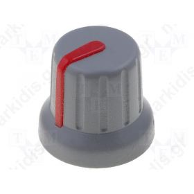 POTENTIOMETER BUTTON 6MM Y14MM GRAY/RED