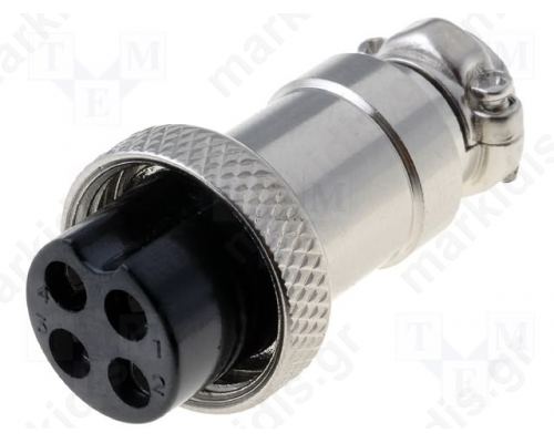 MICROPHONE PLUG 4P FEMALE FOR EXTENSION
