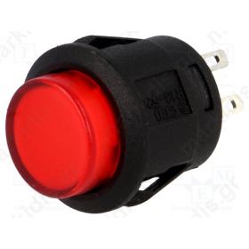 Διακόπτης Push-Button θέσ: 2 DPST-NO 20A/12VDC OFF-ON Κόκκινο