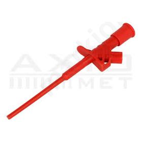 AX-CP-07-R Clip-on probe; pincers type; 10A; red; Grip capac: max.4mm; 4mm