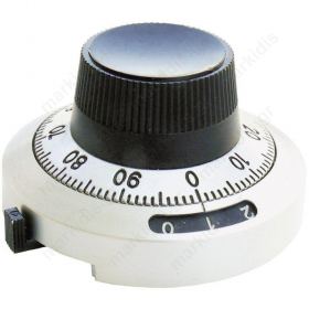 Precise knob; with counting dial; Shaft d:6.35mm