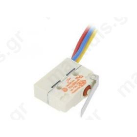 Microswitch SNAP ACTION with pin SPDT 5A/250VAC ON-(ON) ROH