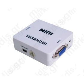 ANGA PS-M600 ΜΕΤΑΤΡΟΠΕΑΣ VGA θηλυκό με Ήχο σε HDMI (A) θηλυκό 720p/1080p (Ιδανικό για να προβάλεται