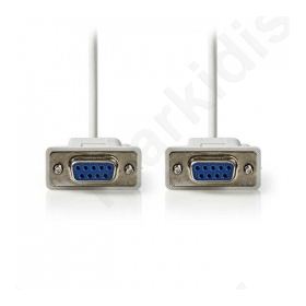 Καλώδιο Null Modem, D-Sub 9 pin θηλ. - D-Sub 9 pin θηλ., 2m.