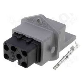 Connector rectangular ST socket female PIN 5 silver plated