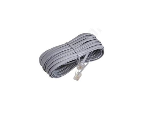 TELEPHONE EXTENSION CABLE 6P4C 5.0m GRAY ?205-64 (202)