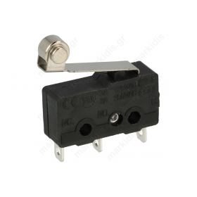 Microswitch with lever (with roller) SPDT 3A/250VAC