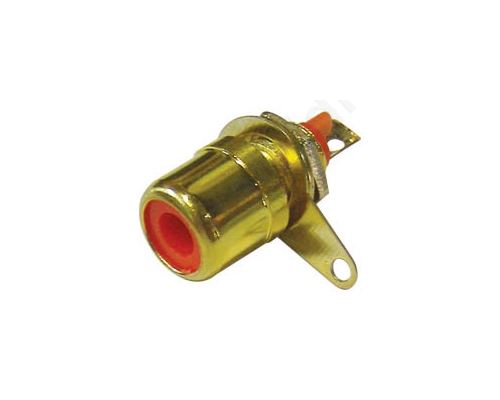 RCA Female Chassis Metal Gold-Plated Red