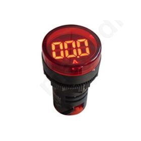 SCREW-MOUNT INDICATOR LAMP F22 LED WITH AMPER INDICATION AND TRANSFORMER RED