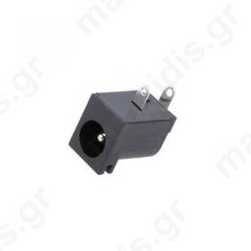 Socket DC supply male 5.5/2.1mm 5.5mm 2.1mm THT angled 90°