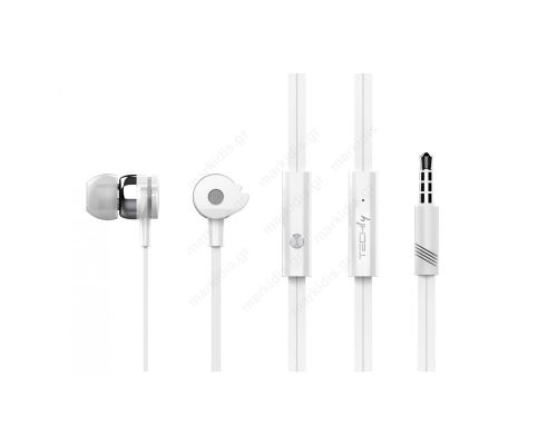 Stereo Earphones With Microphone White