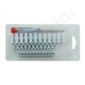 Set Of Screwdriver With Voltage Tester And Terminal Blocks