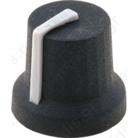 K87MBR-B6MWHI Knob; with pointer; rubber, plastic; Shaft d:6mm