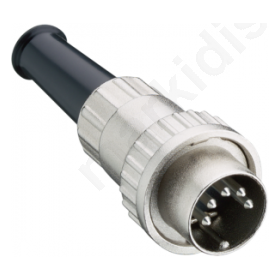 Plug; DIN male with strain relief PIN: 5 Pin layout: 180°